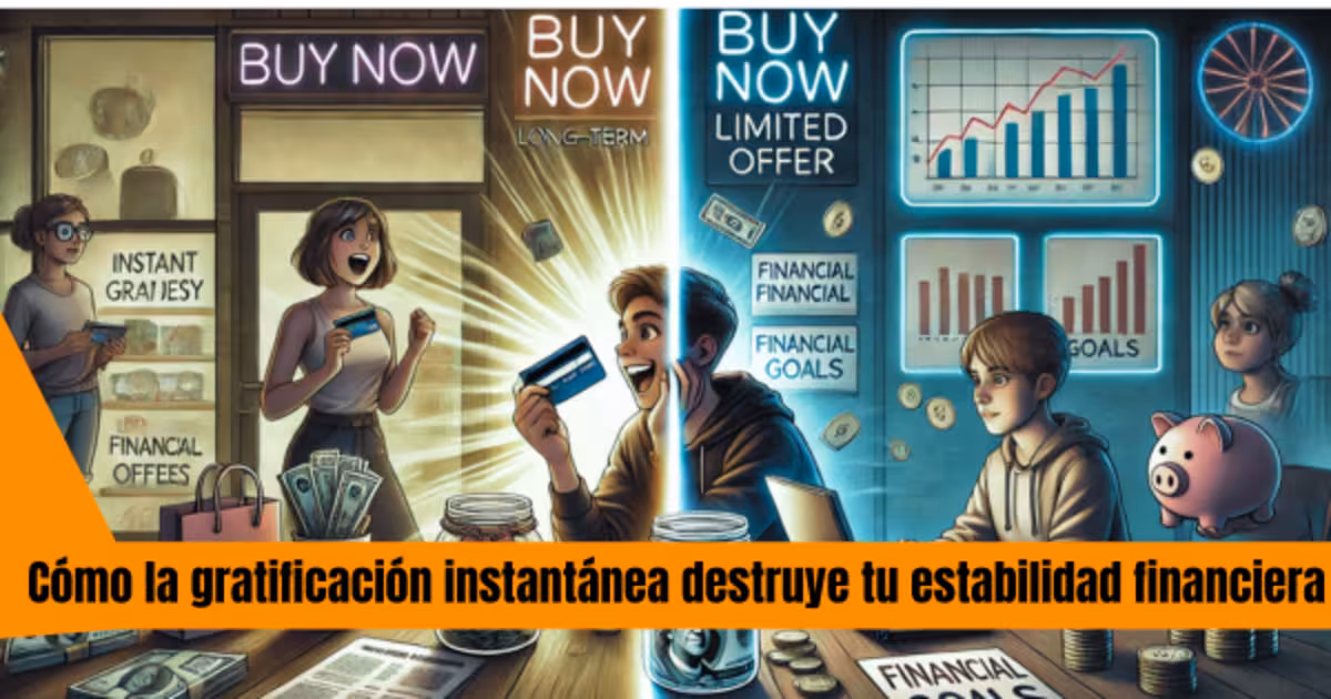 Cómo la gratificación instantánea destruye las finanzas. 5 estrategias para superarla