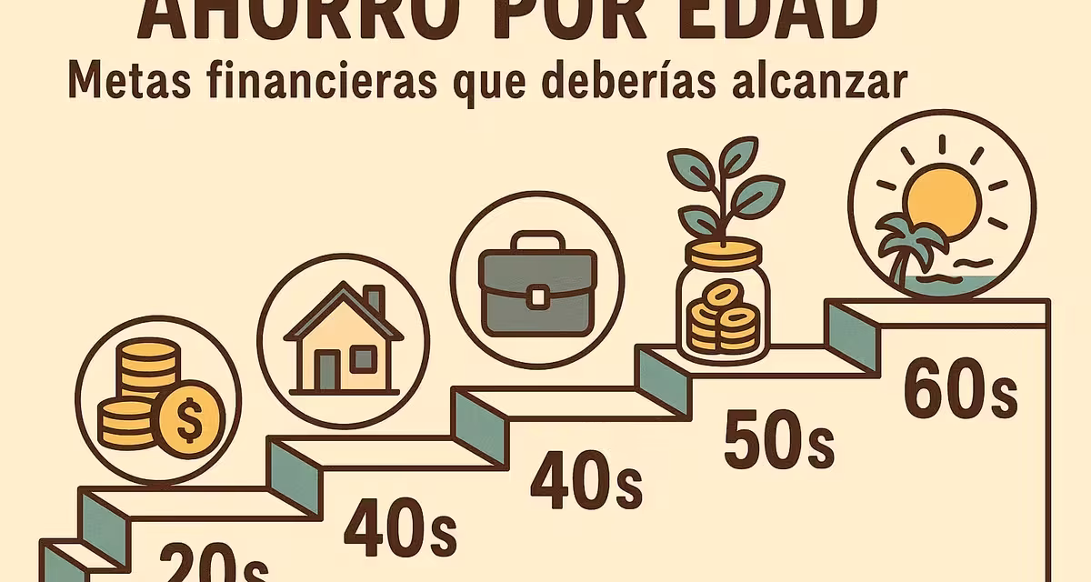 Ahorro por edad. Metas financieras que deberías alcanzar a los 20, 30, 40 y más