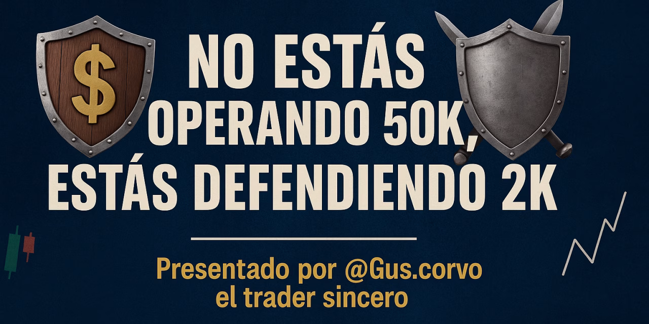 No estás operando 50K, estás defendiendo 2K