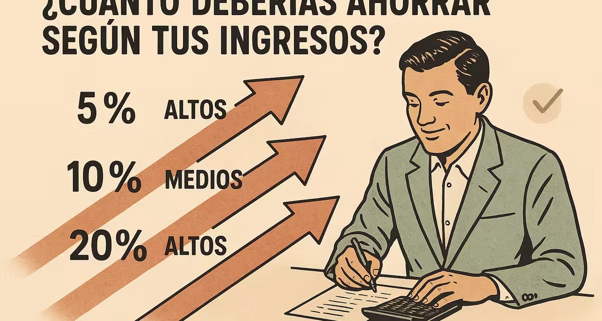 ¿Cuánto deberías ahorrar según tus ingresos? Guía realista para principiantes 2025